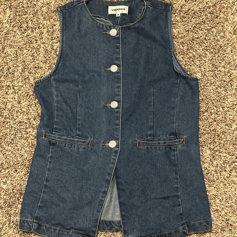 Vigoss Blue Denim Sleeveless Top
